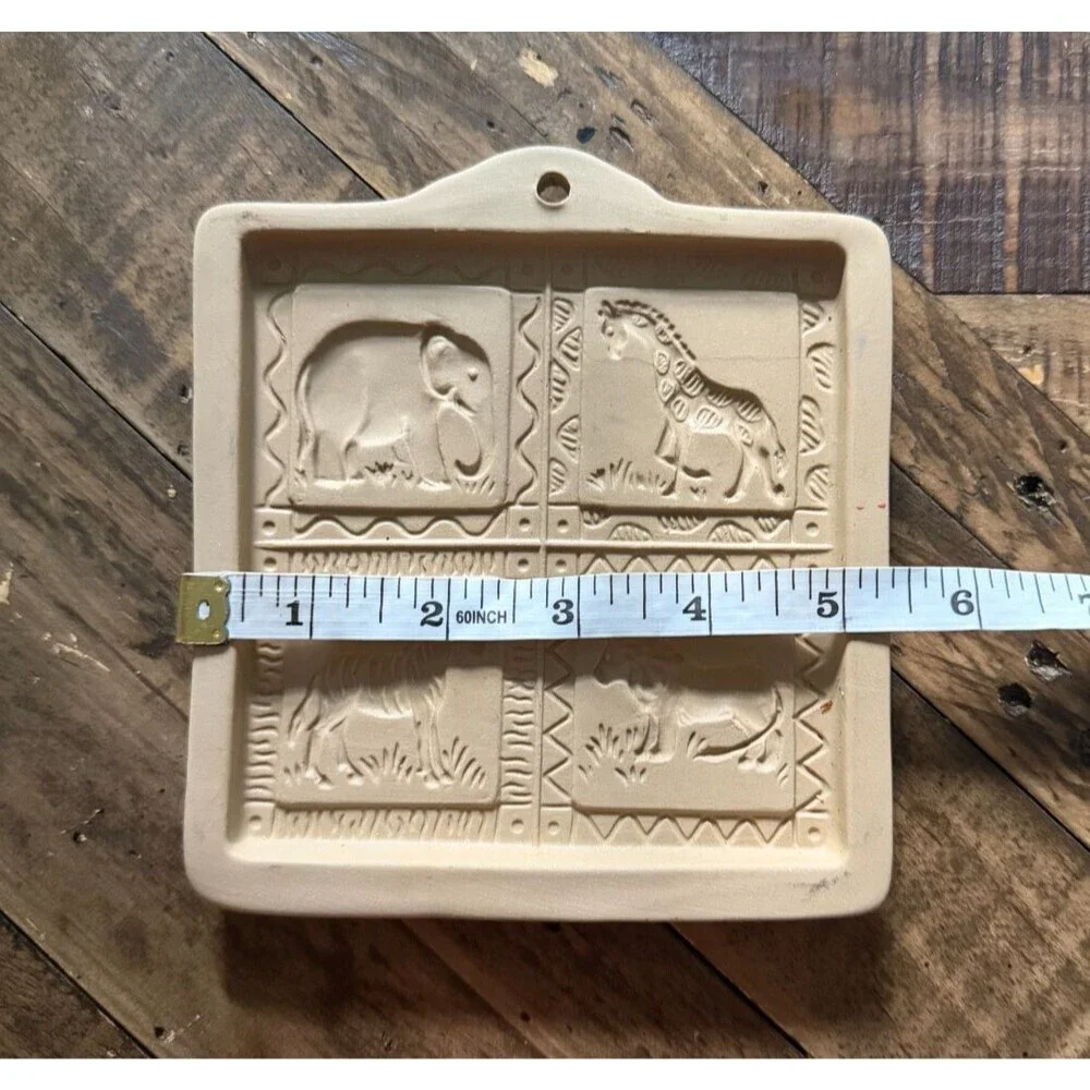 Brown Bag Cookie Art 1997 Hill Design Safari Cut Apart Mold Lion Elephant Zebra